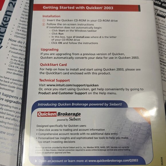 Quicken 2003 Deluxe software CD-ROM disc program Intuit Windows 95/98/2000/Me/XP - Picture 11 of 11